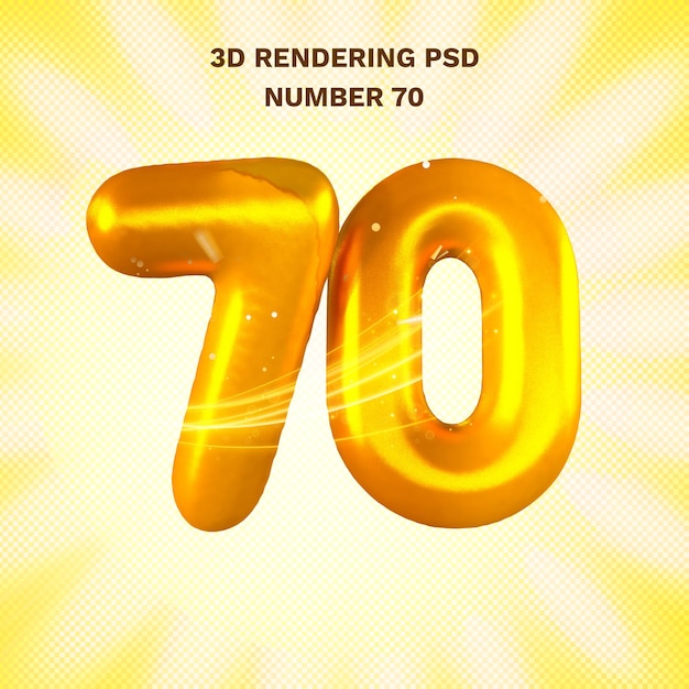 PSD renderización en 3d de la burbuja dorada