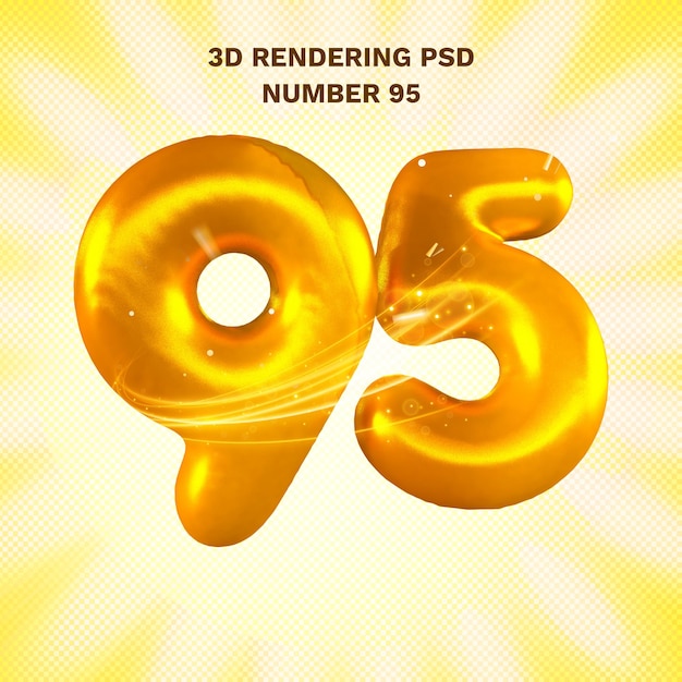 PSD renderización en 3d de la burbuja dorada