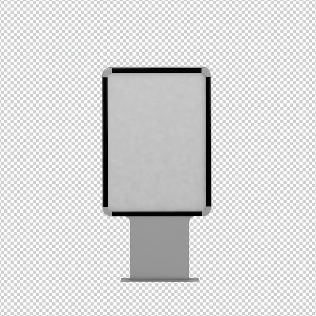 Renderización 3D de carteles isométricos