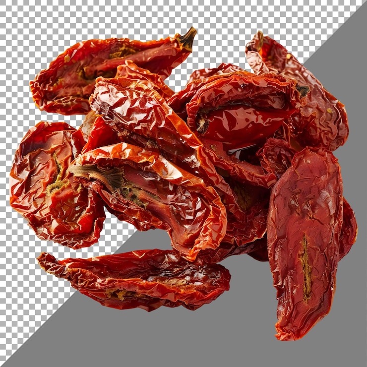 PSD renderización 3d de un chile rojo seco en un fondo transparente generado por ai