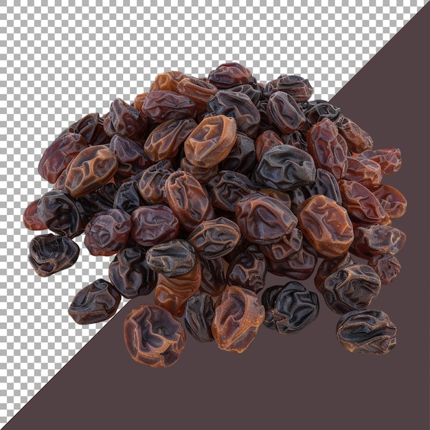 Renderización 3D de una cocina iraní de pasas en un fondo transparente generado por Ai