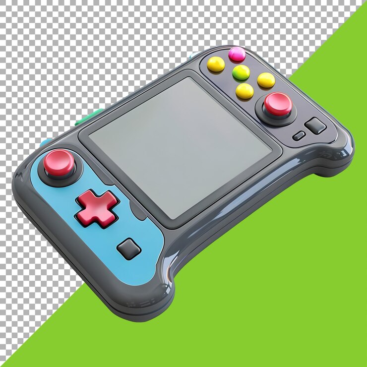 PSD renderización 3d de un control remoto de juegos en un fondo transparente generado por ai