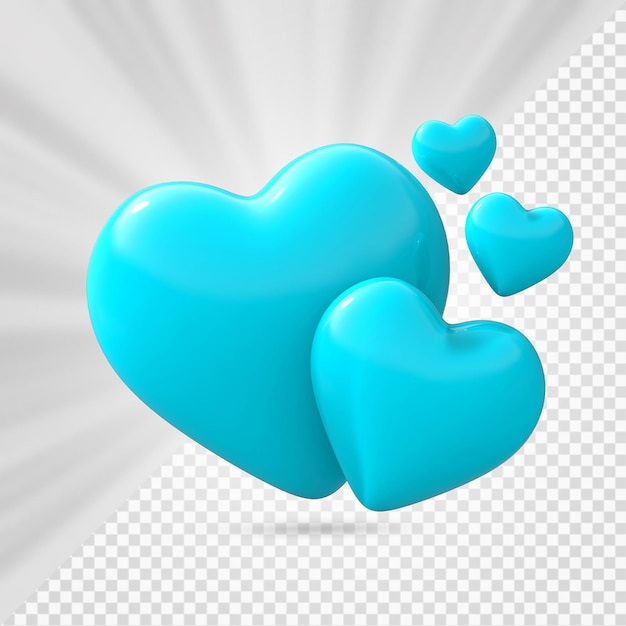 Renderización 3D del corazón