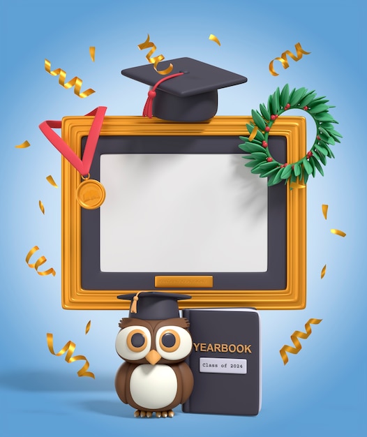 Renderización en 3D del diseño del marco graduado