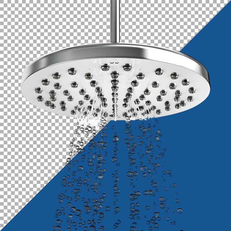 PSD renderización 3d de una ducha de baño en un fondo transparente generado por ai
