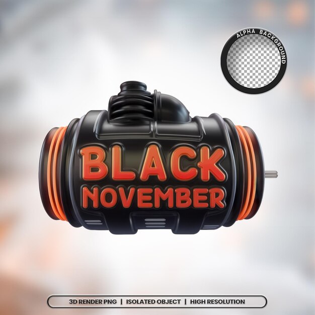 Renderización 3D del elemento de sello del viernes negro Icon PSD PNG
