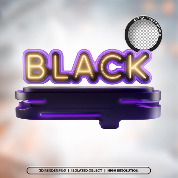Renderización 3D del elemento de sello del viernes negro Icon PSD PNG