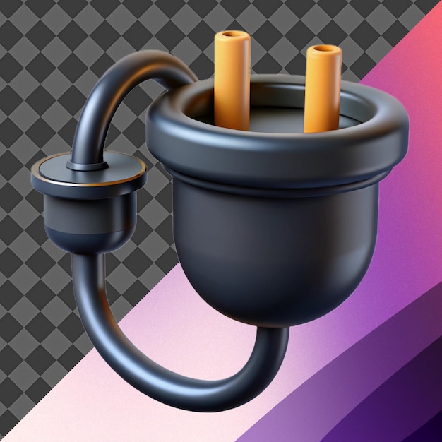 Renderización 3D de enchufe eléctrico