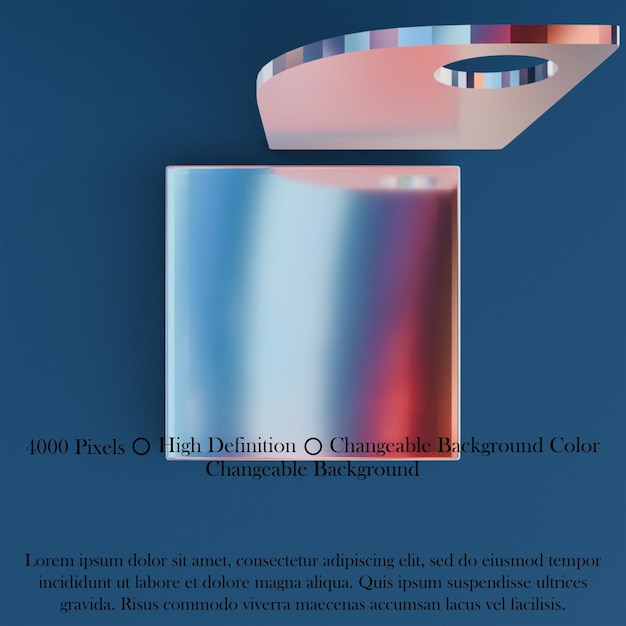 Renderización 3D de la escena mínima para la presentación de la exhibición del producto con color elegante para su diseño