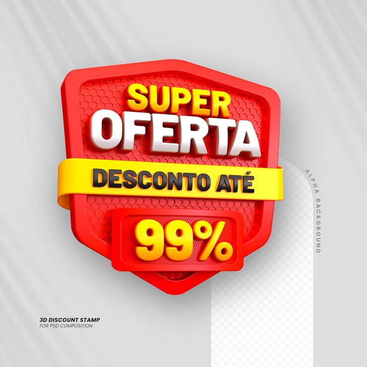 PSD renderización 3d de etiquetas de venta de descuento del 99 por ciento dorado para la promoción de su producto