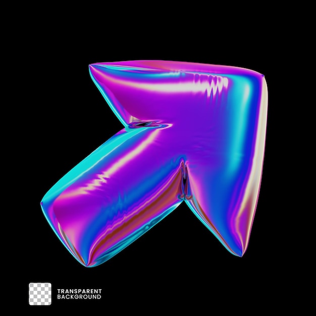 Renderización 3D de la flecha holográfica
