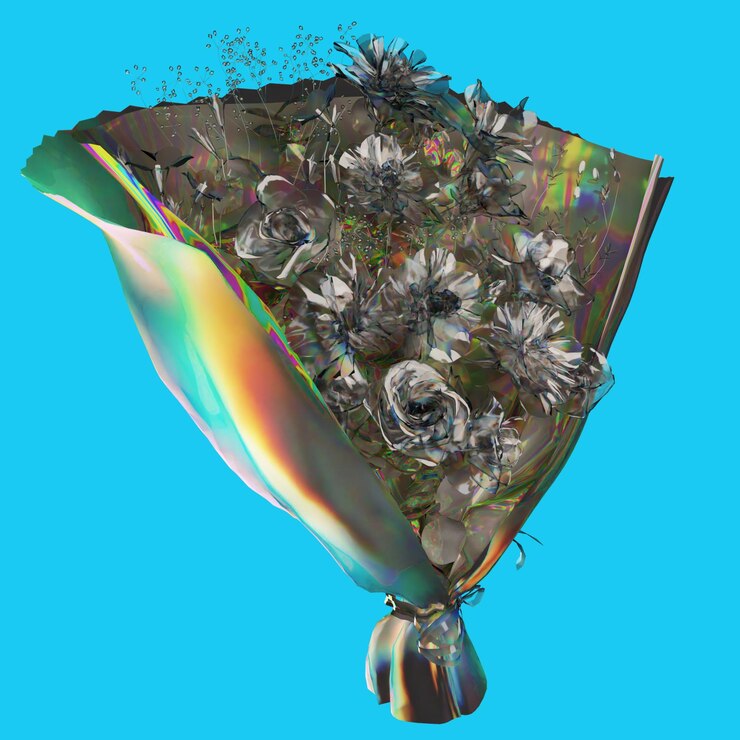 PSD renderización en 3d de la flor de primavera