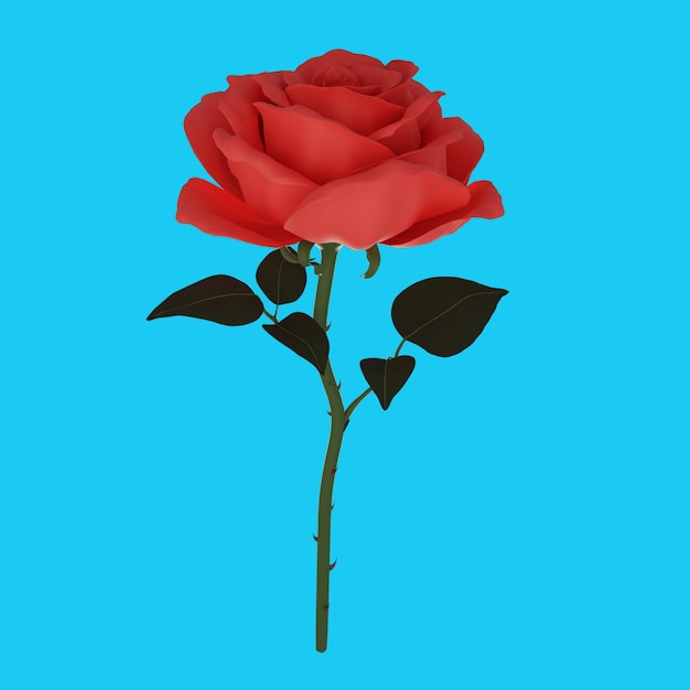 PSD renderización en 3d de la flor de primavera