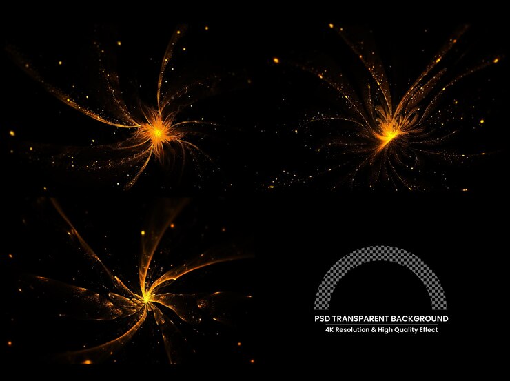 PSD renderización 3d de fondo de luz fractal abstracto