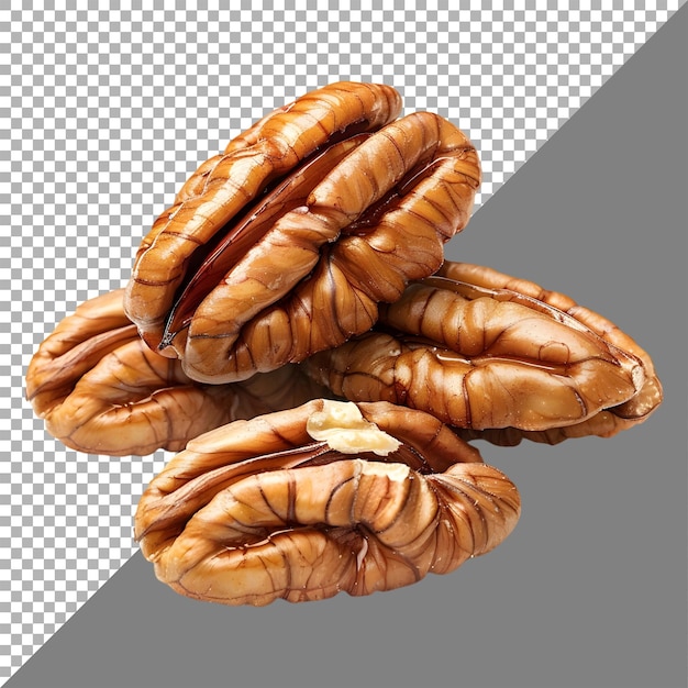 PSD renderización 3d de un fondo transparente de nueces generado por ai