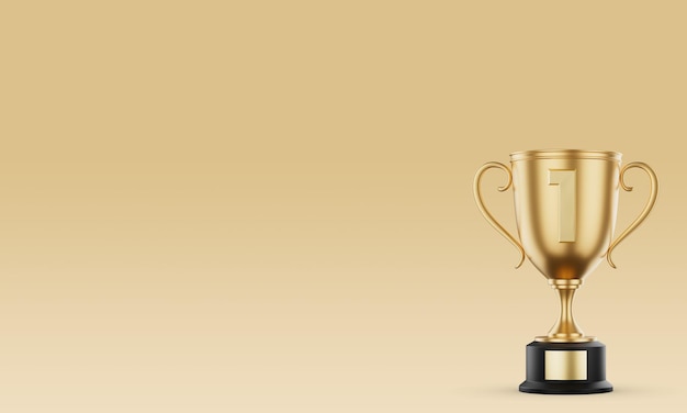 Renderización 3D del fondo del trofeo de la Copa de Oro