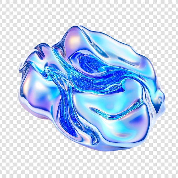 Renderización 3D de la forma líquida abstracta de colores