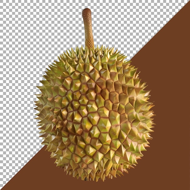 PSD renderización 3d de una fruta de durian en un fondo transparente generado por ai