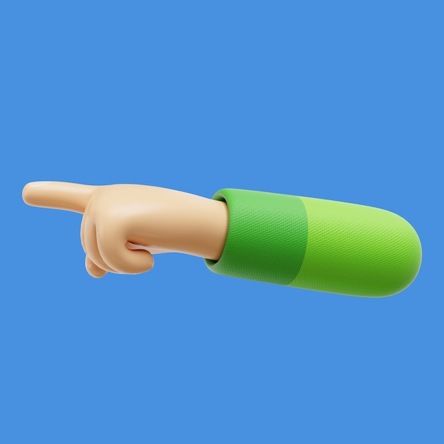Renderización en 3D del gesto de la mano