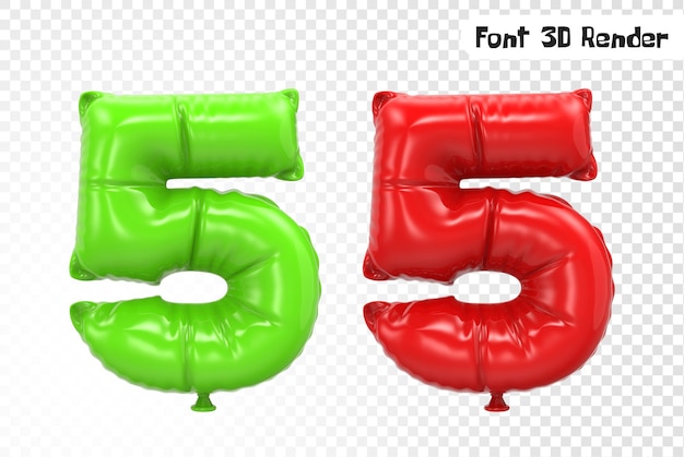 Renderización en 3D del globo numérico