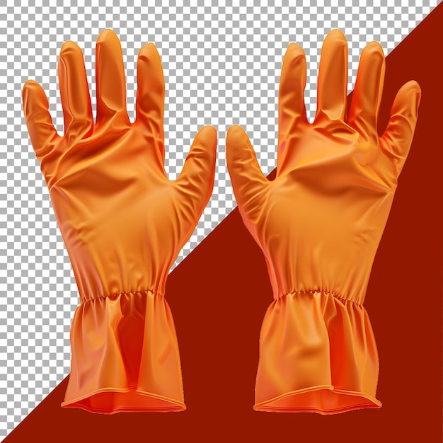 PSD renderización 3d de guantes de goma en un fondo transparente generado por ai