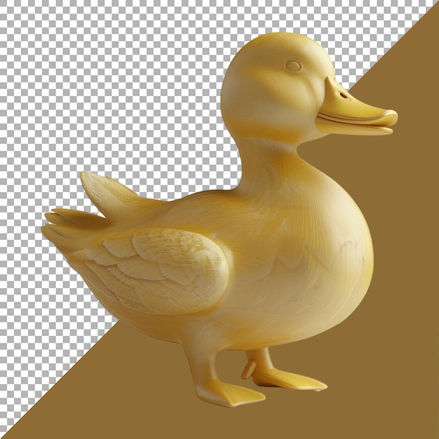 PSD renderización 3d de un hermoso pato en un fondo transparente generado por ai