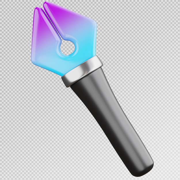 Renderización 3D de las herramientas de pluma vectorial de la interfaz de usuario para el diseño