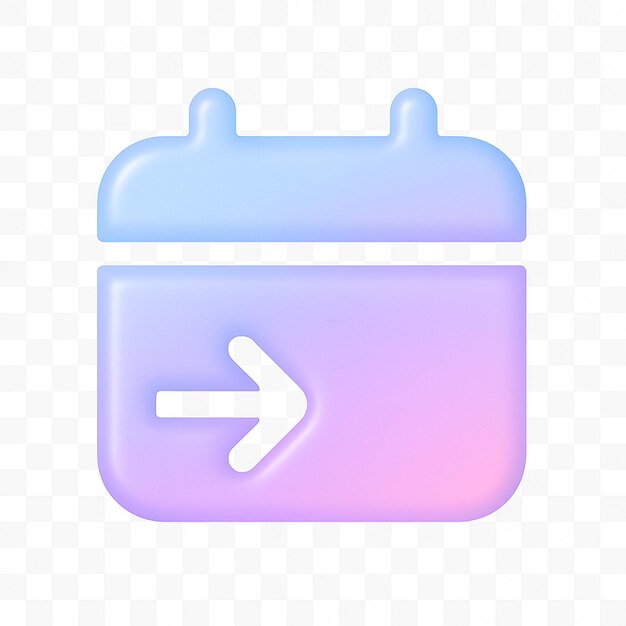 Renderización en 3D del icono de comprobación en el calendario