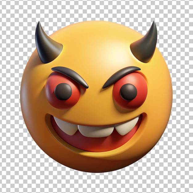 PSD renderización en 3d del icono de los emojis