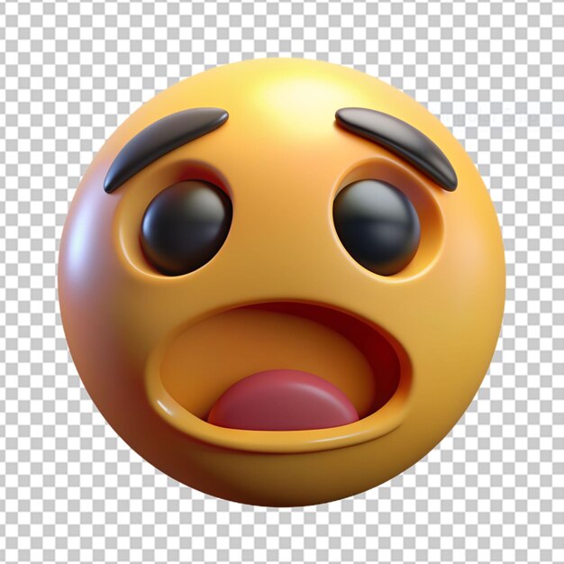 PSD renderización en 3d del icono de los emojis