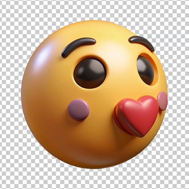 PSD renderización en 3d del icono de los emojis