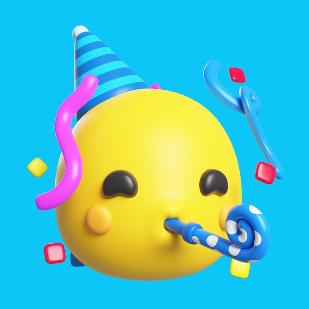 Renderización en 3D del icono de los emojis