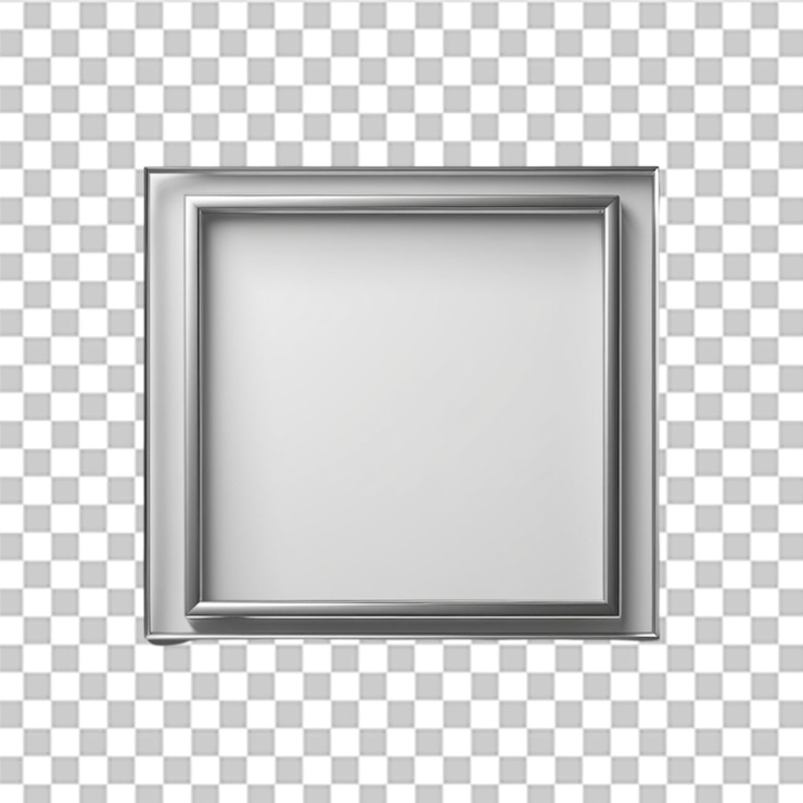 PSD renderización 3d de un icono de marco aislado en un fondo transparente perfecto para diseños o imágenes artísticas