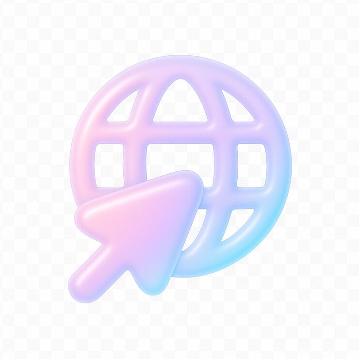 PSD renderización 3d del icono del puntero del globo