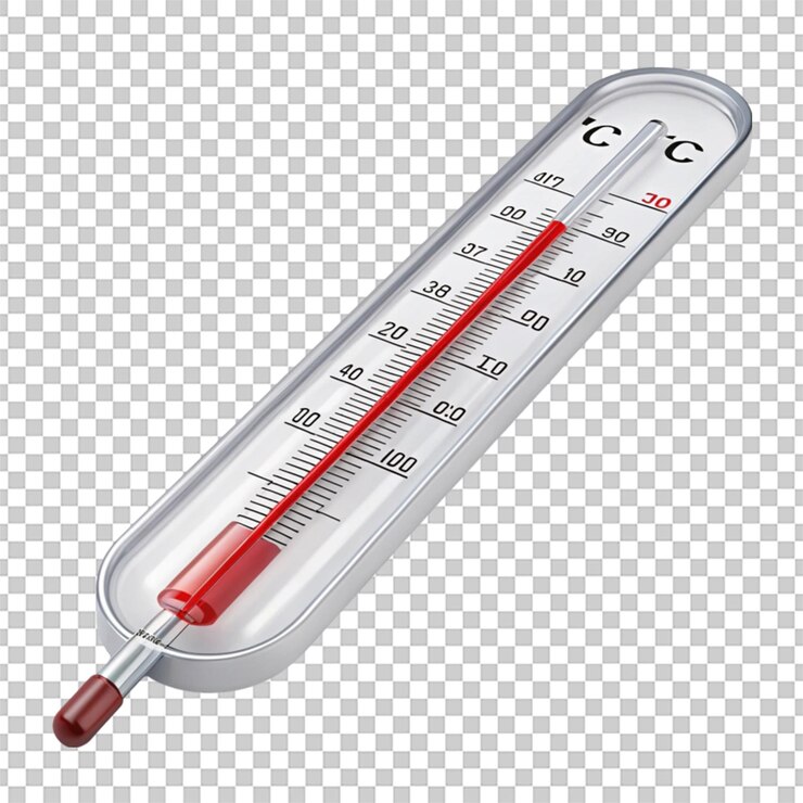 PSD renderización 3d del icono del termómetro aislado en fondo blanco para visuales de atención médica y diagnóstico
