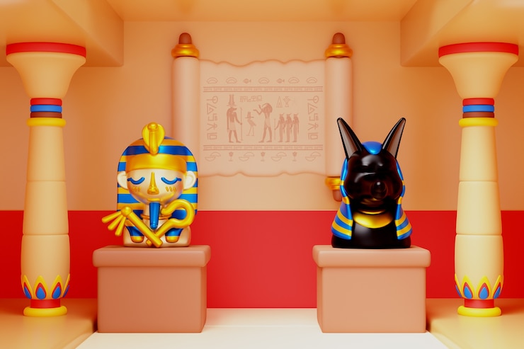 PSD renderización en 3d de la ilustración de egipto