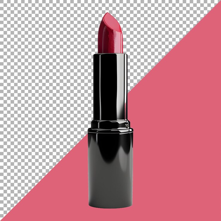PSD renderización 3d de un lápiz labial en un fondo transparente generado por ai