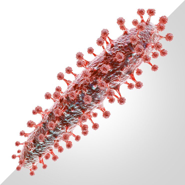 PSD renderización 3d microscópica de virus