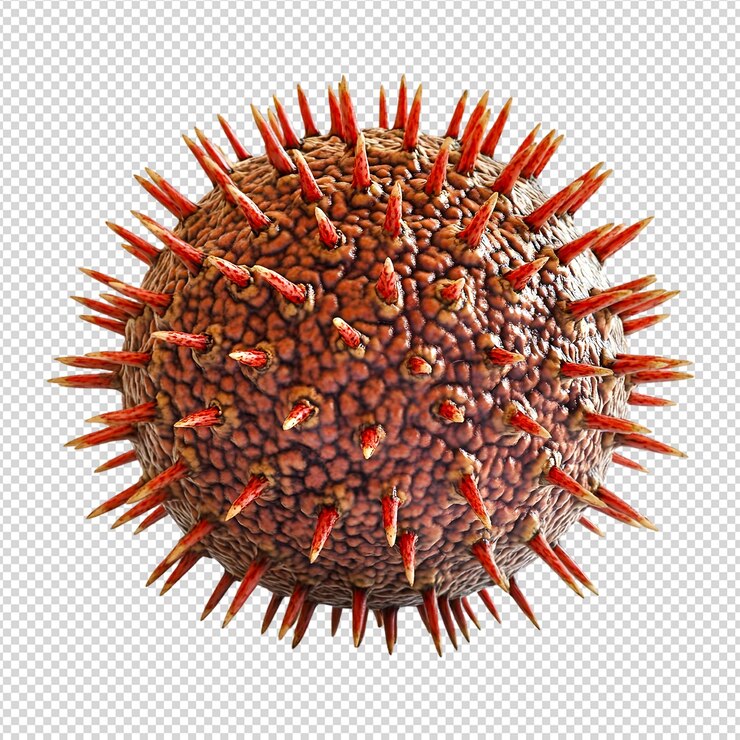 PSD renderización en 3d de una partícula de virus
