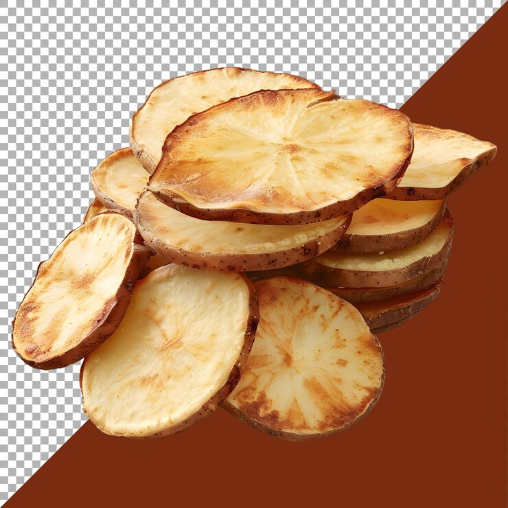 PSD renderización 3d de una patata frita en un fondo transparente generada por ai