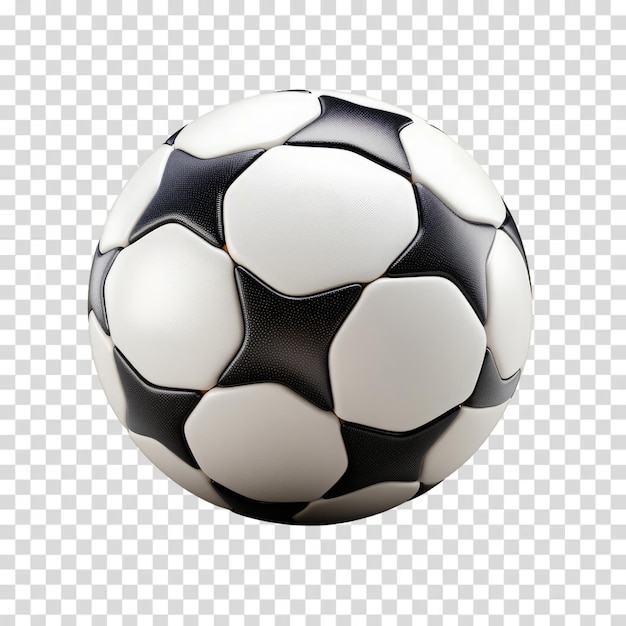 PSD renderización 3d de una pelota de fútbol en blanco y negro