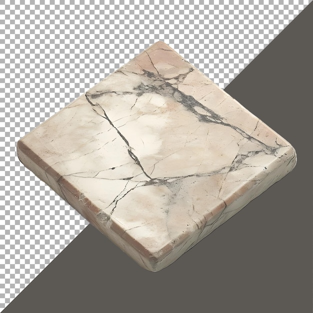 PSD renderización 3d de una piedra sólida gris en un fondo transparente generada por ai