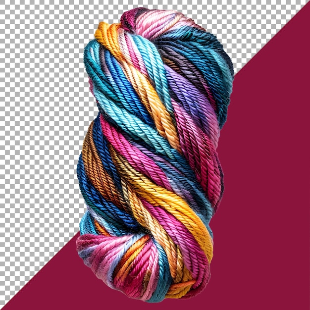 Renderización 3D de una pila de pieles de hilo en un fondo transparente generado por Ai