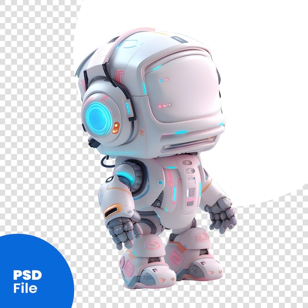 PSD renderización en 3d de una plantilla psd de ilustración renderizada en 3d de android