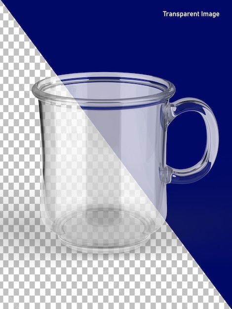 Renderización 3D PNG de copas de vidrio