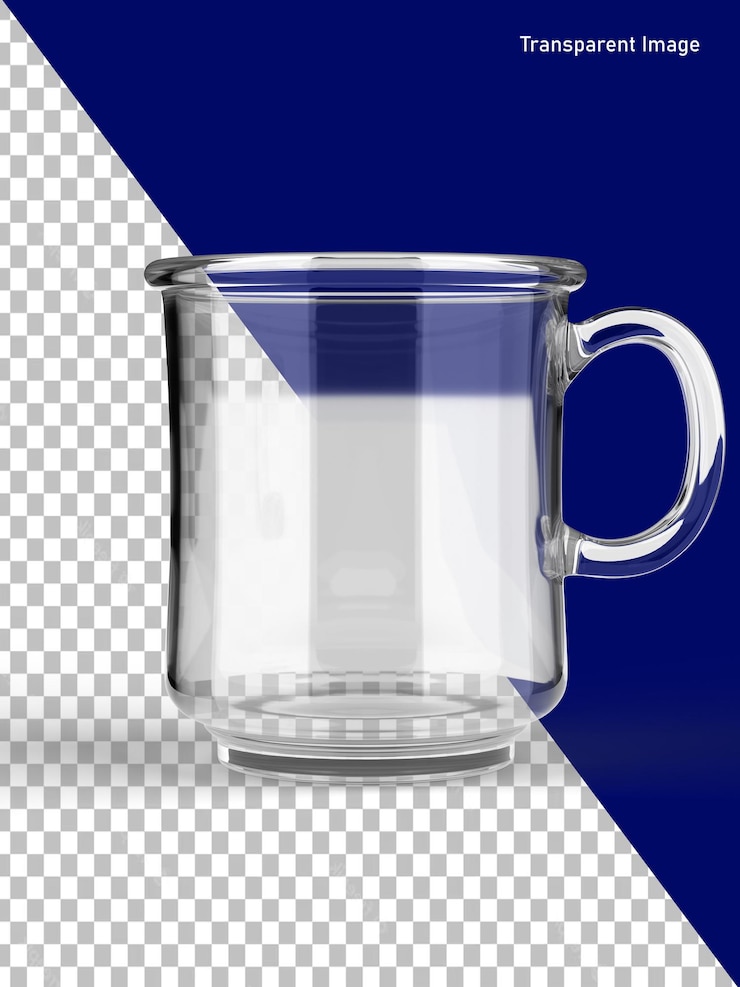 PSD renderización 3d png de copas de vidrio