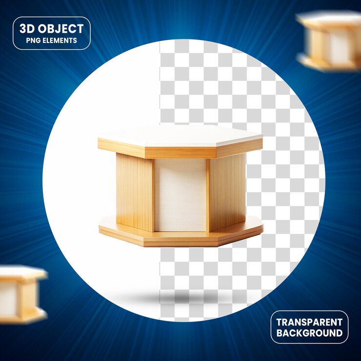PSD renderización 3d podium vitrina png aislado en un fondo transparente