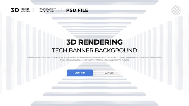 Renderización 3D real de la escalera abstracta HD La plantilla de fondo en perspectiva y las capas psd