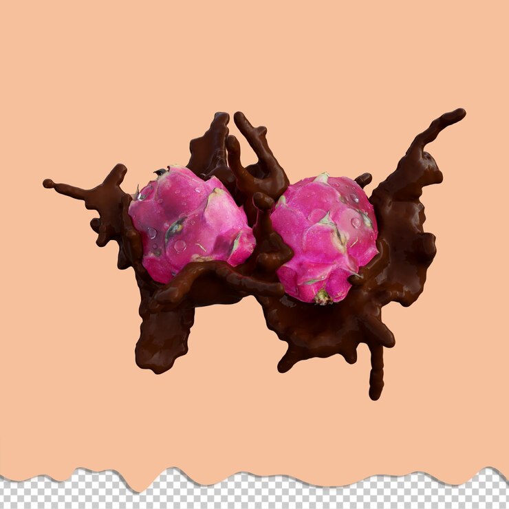 PSD renderización 3d realista de la fruta del dragón mejor para fines comerciales y de diseño