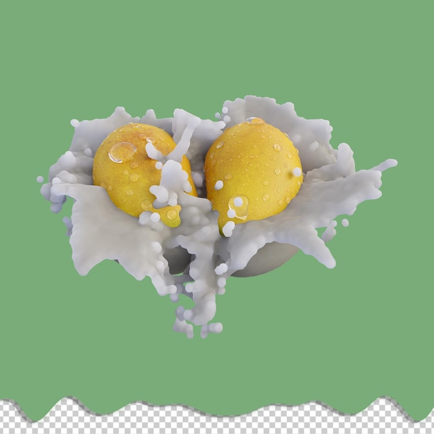 Renderización 3D realista de la fruta de mango mejor para fines comerciales y de diseño